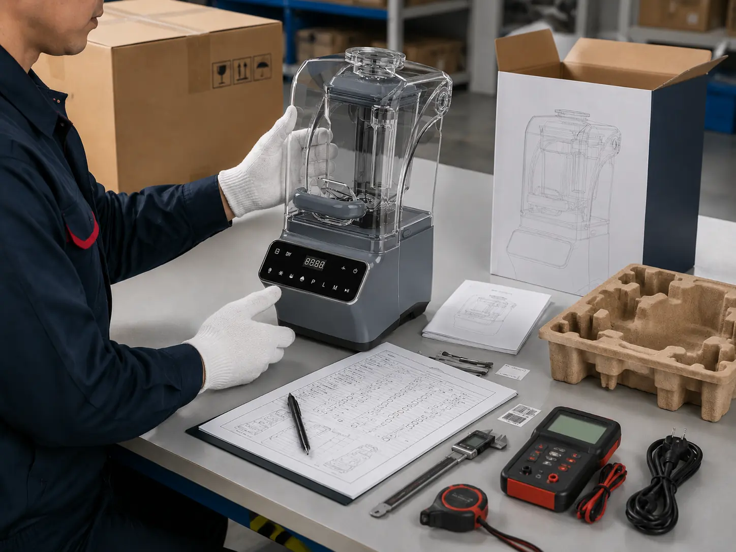 Blender product, packaging and order checks