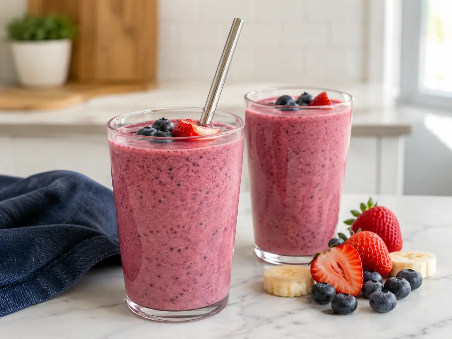 Smoothies and drinks preparation with a hand mixer