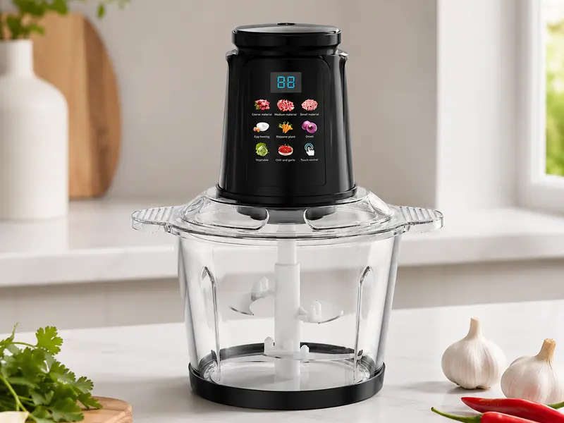 Glass bowl food chopper
