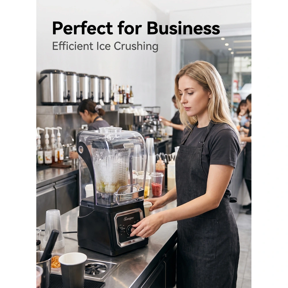 BL98536 2000W 2L blender shown in a commercial drink shop scene