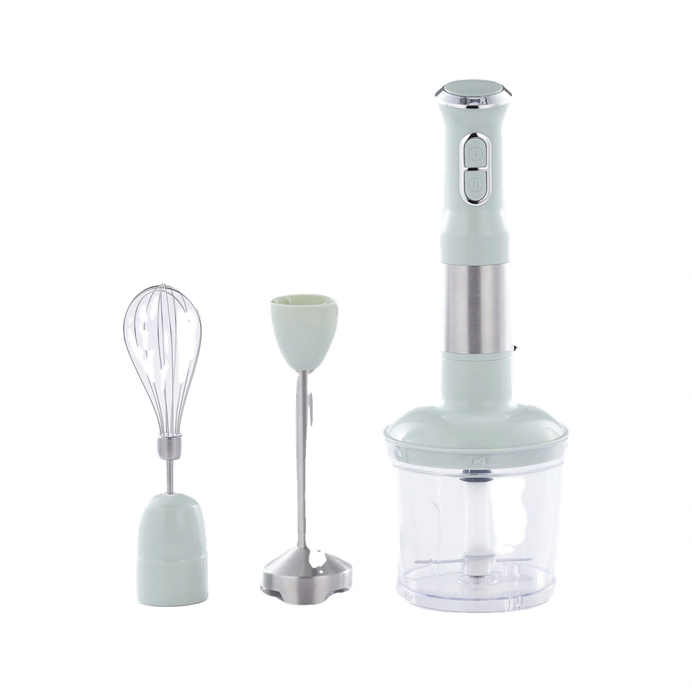 HB-01/02 Series 800W 0.6-1.0L immersion blender with the included accessory set