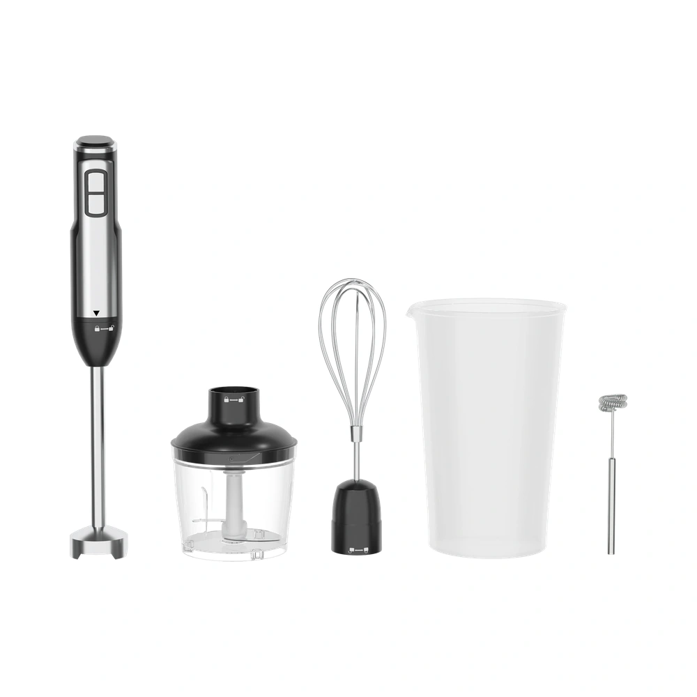 HB-C1/C2 Series 800W 0.6-1.0L immersion blender with the included accessory set
