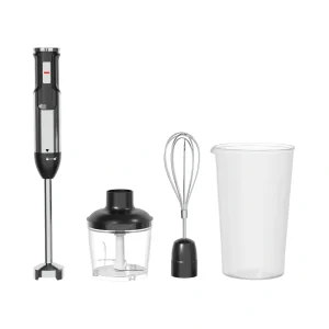 HB-E1/E2 Series 800W 0.6-1.0L immersion blender with whisk, chopper bowl and beaker attachments