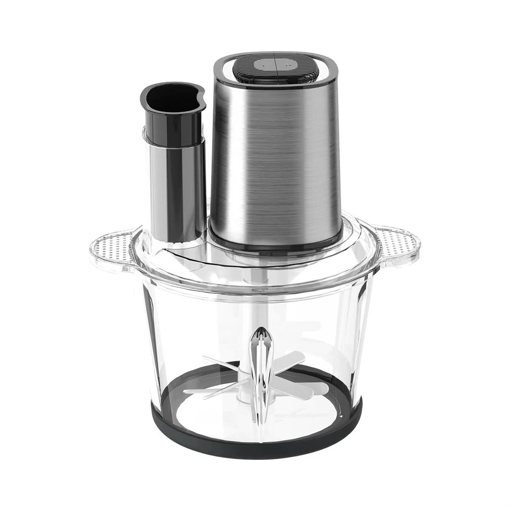 HX Series 400W/500W 3L/5L meat chopper with a glass bowl, angled product view
