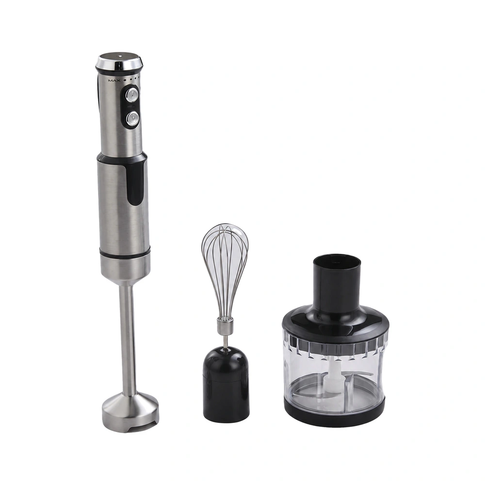 JK813 800W 0.6-1.0L immersion blender with whisk, chopper bowl and beaker attachments