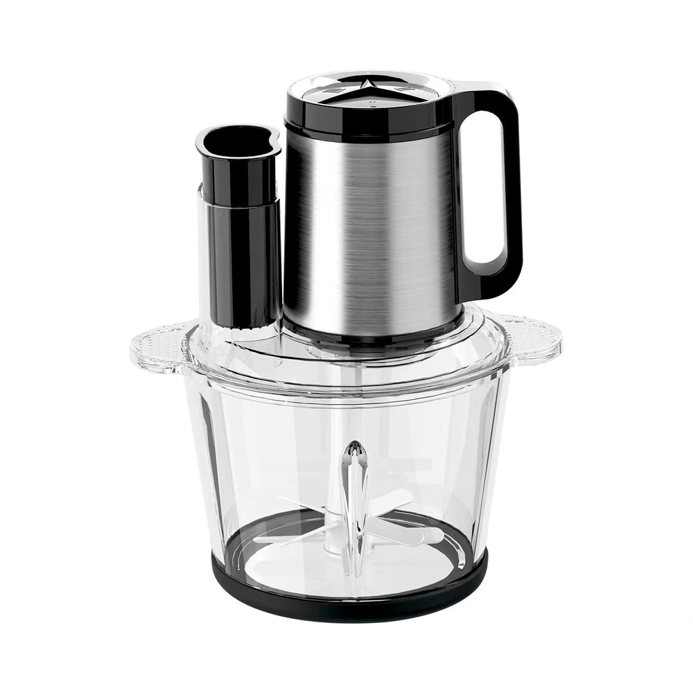 MB-A5-A8 Series 400W/500W 3L/5L meat chopper with a glass bowl, angled product view