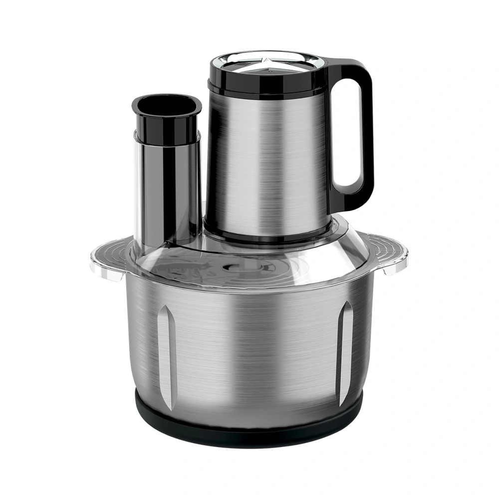 MB-A5-A8 Series 400W/500W 3L/5L meat chopper with a stainless steel bowl, angled product view