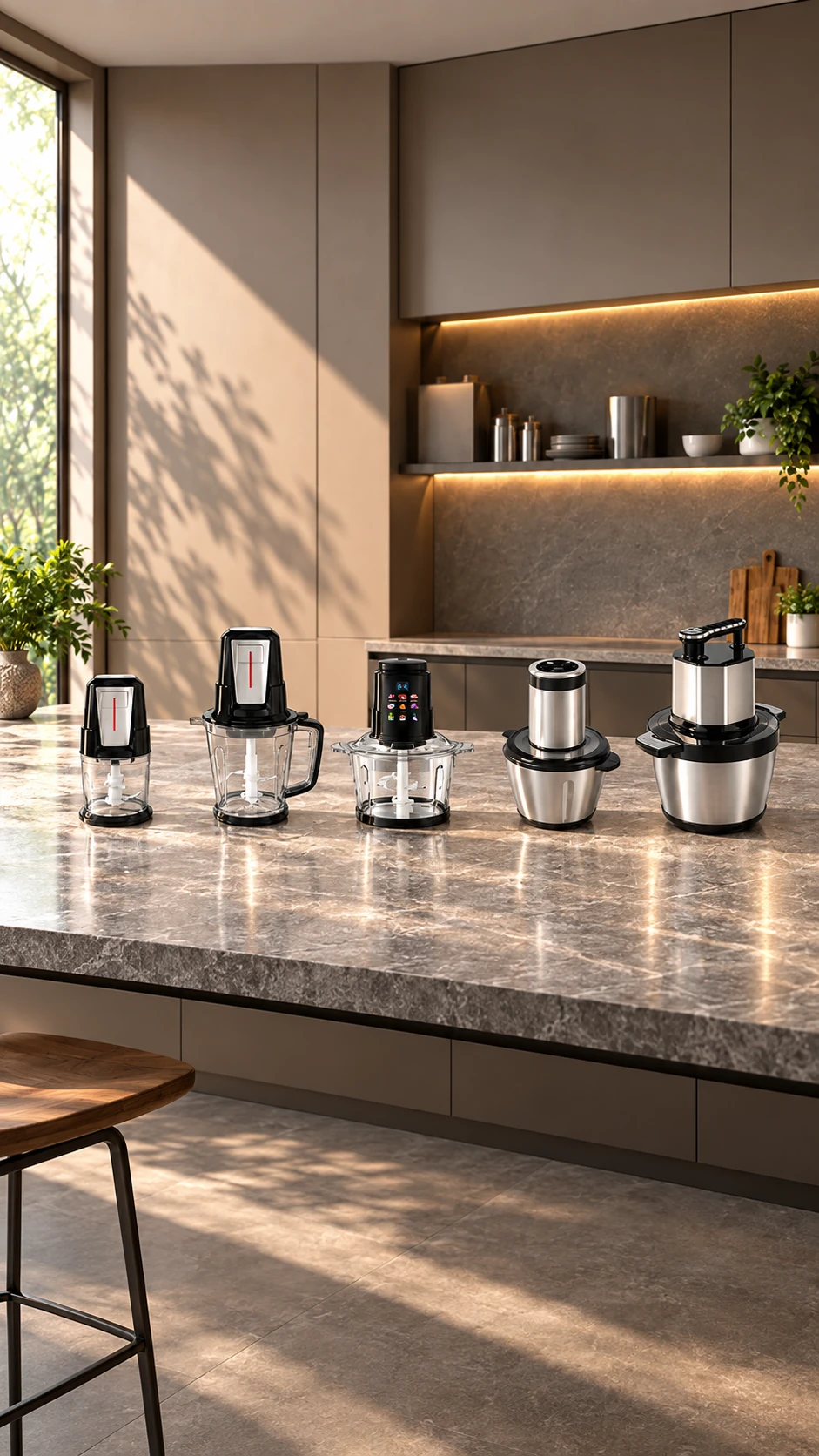 Food chopper product range for mobile visitors