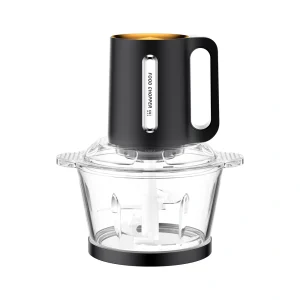 Jakun 2L food chopper with glass bowl, complete product view