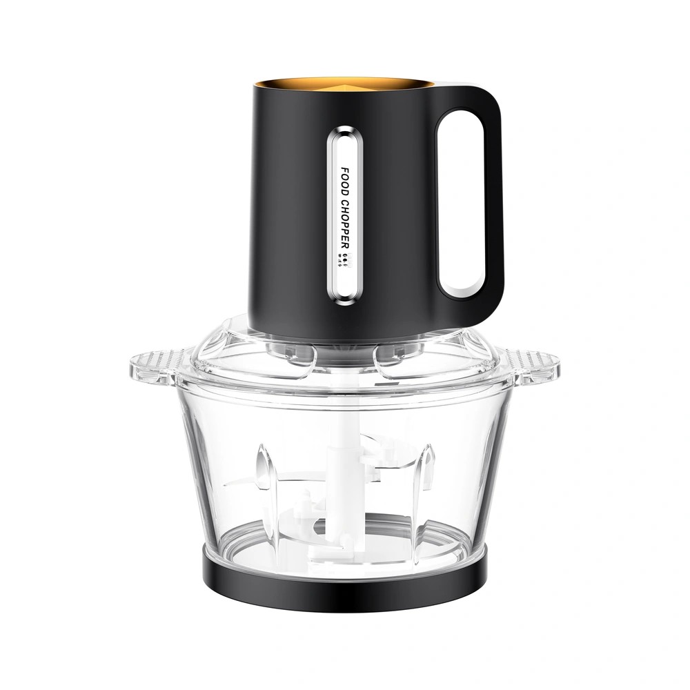 Jakun 2L food chopper with glass bowl, complete product view