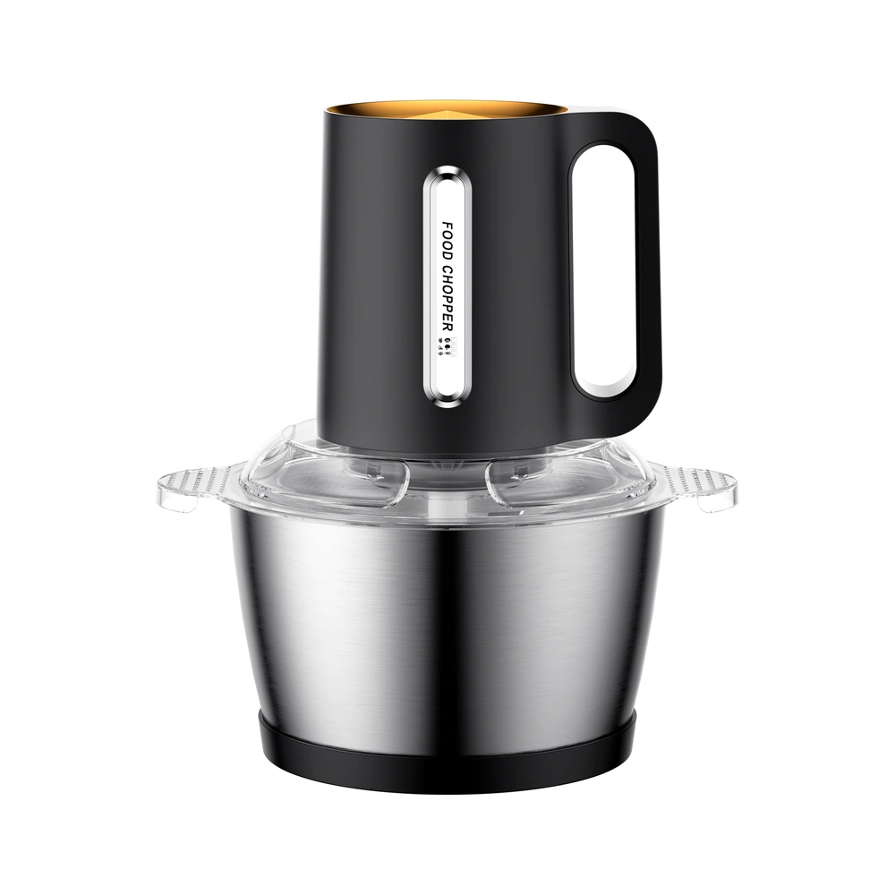 Jakun 2L food chopper with stainless steel bowl, complete product view