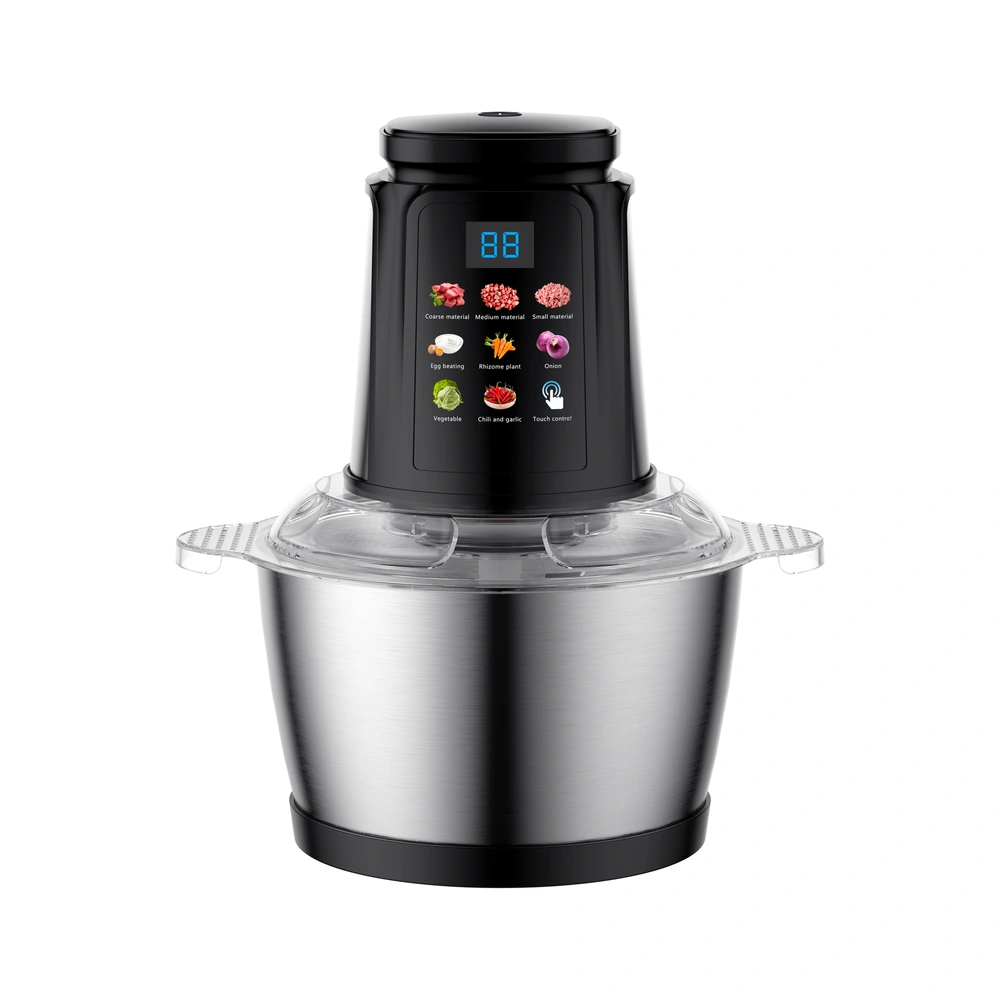 JG-02 2L food chopper with stainless steel bowl, complete product view