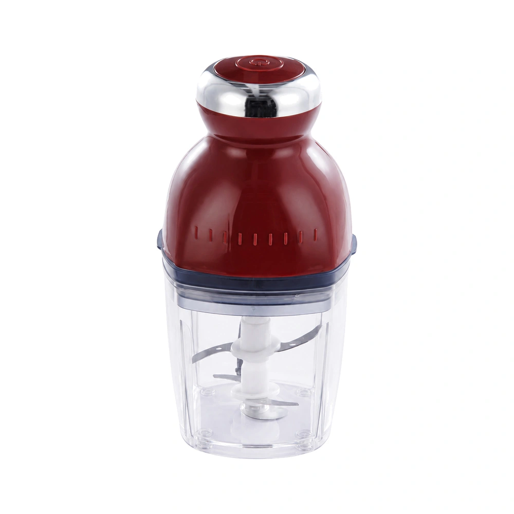 jp05 0.7L baby food maker with red motor, clear PET cup and cutting blades