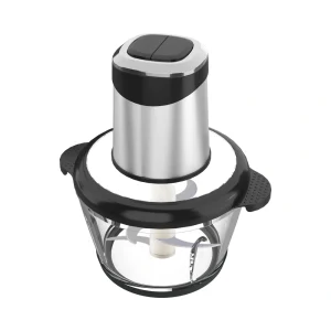 KD-04 2L food chopper with glass bowl, complete product view
