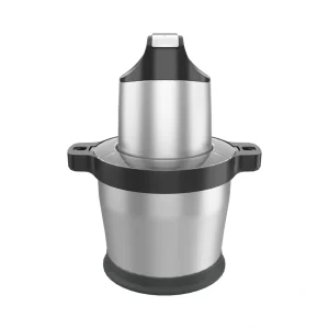 MC-07 8L food chopper, front view with stainless steel bowl