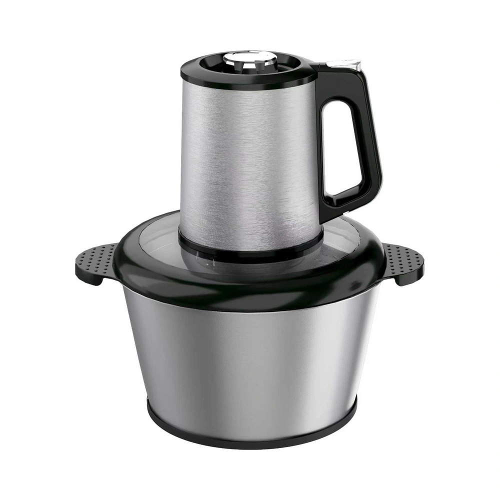 MH-A2 2L food chopper with stainless steel bowl, complete product view