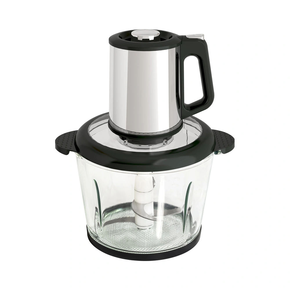 MH-A3 3L food chopper with glass bowl, complete product view