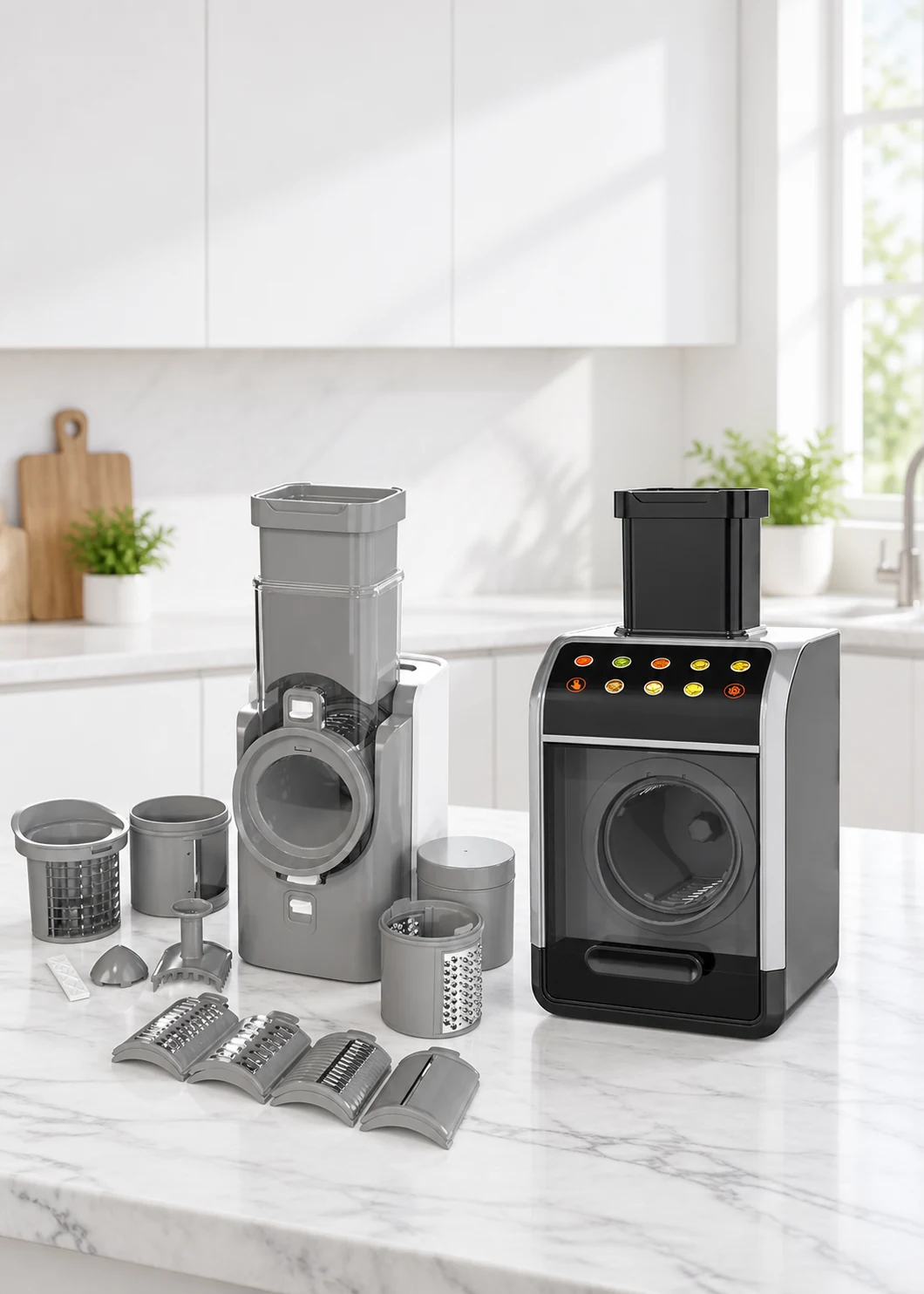 Electric salad maker solutions in a mobile banner composition