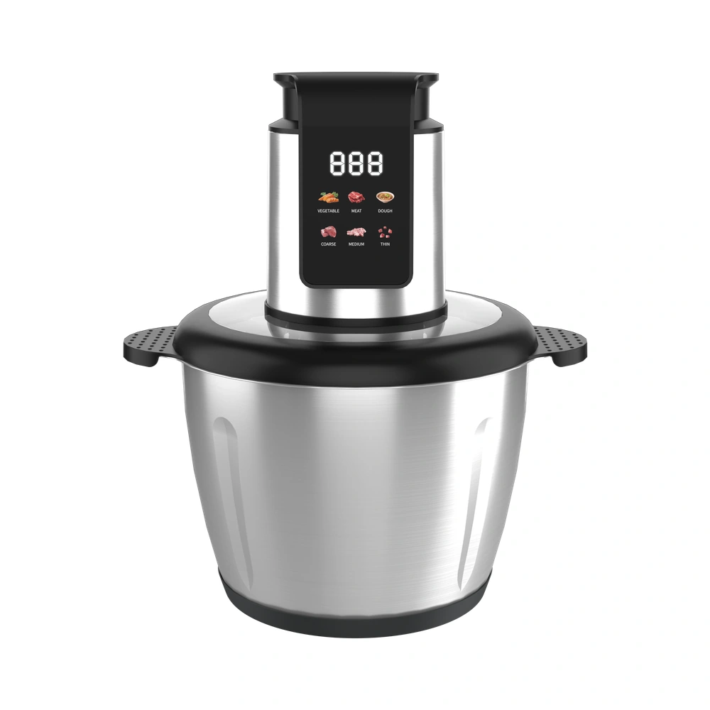 SD-01 3L food chopper with stainless steel bowl, complete product view