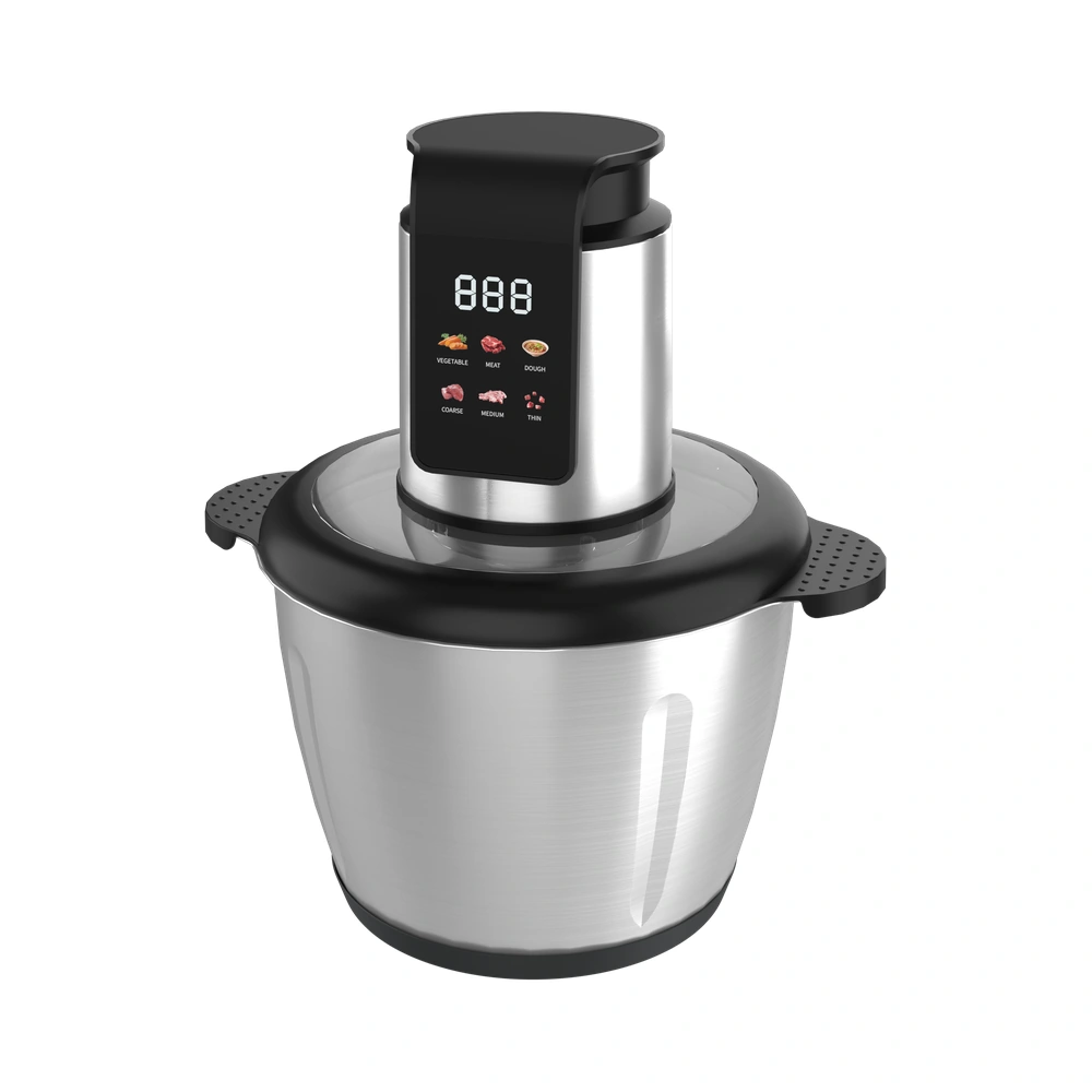 SD-02 2L food chopper with stainless steel bowl, complete product view