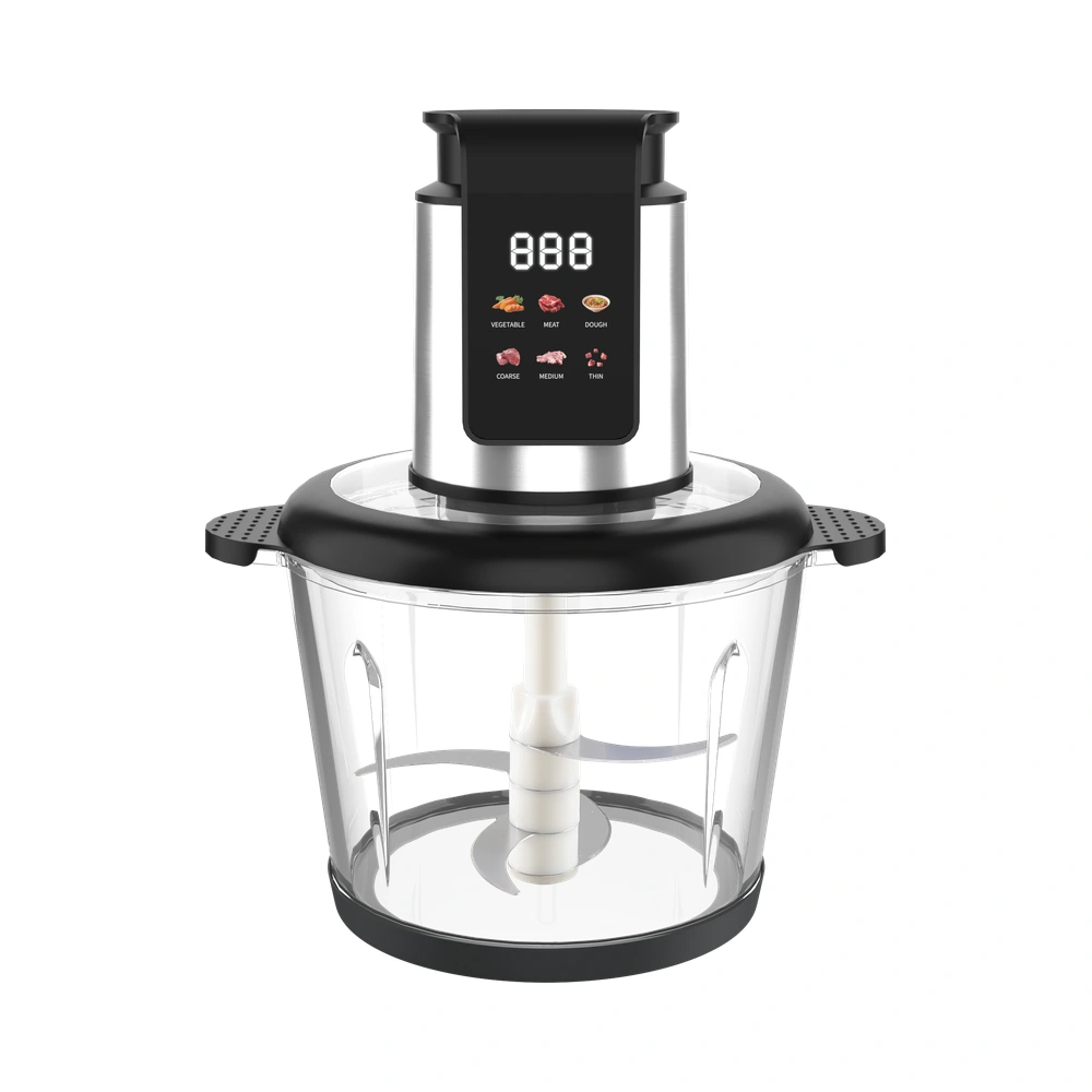 SD-03 3L food chopper with glass bowl, complete product view
