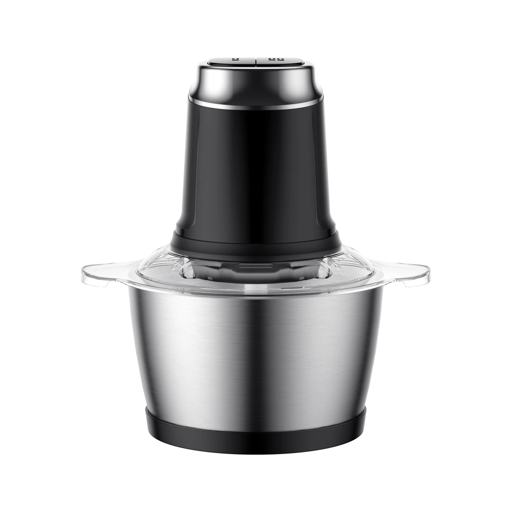 SK-P2 2L food chopper with stainless steel bowl, complete product view