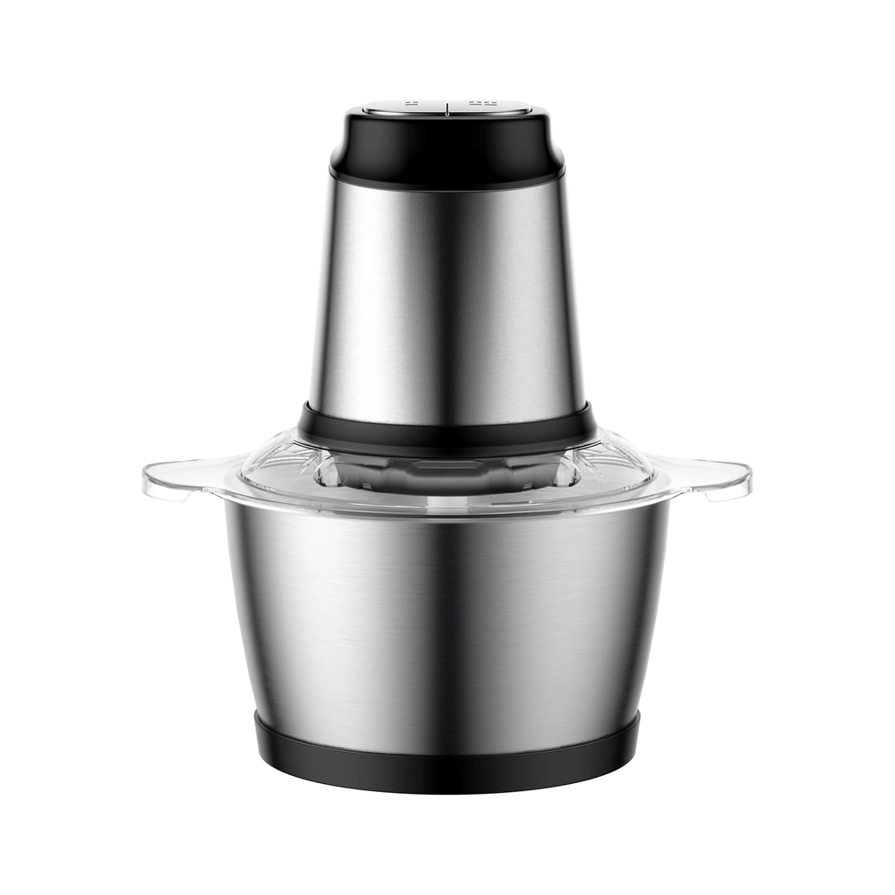 SK-S2 2L food chopper with stainless steel bowl, complete product view