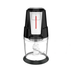 TY-05 300W 1.2L mini food chopper with front-button motor and tall glass bowl, front view