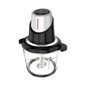 TY-05 food chopper with glass bowl and carry-handle motor, front view