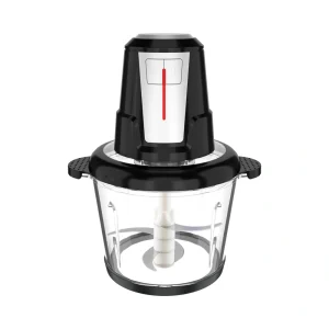 TY-05 food chopper with glass bowl and front-button motor, front view