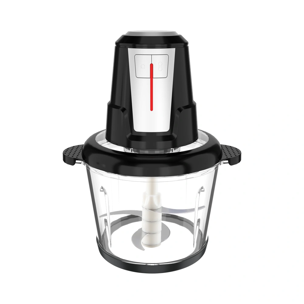 TY-05 food chopper with glass bowl and front-button motor, front view
