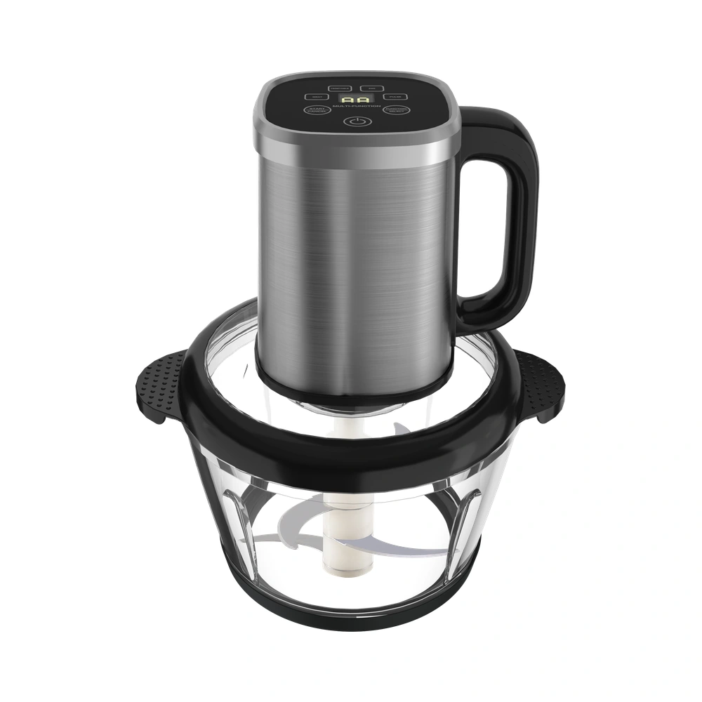 VT-04 2L food chopper with glass bowl, complete product view