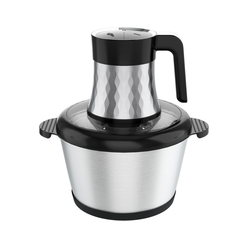 WH-01 3L food chopper with stainless steel bowl, complete product view