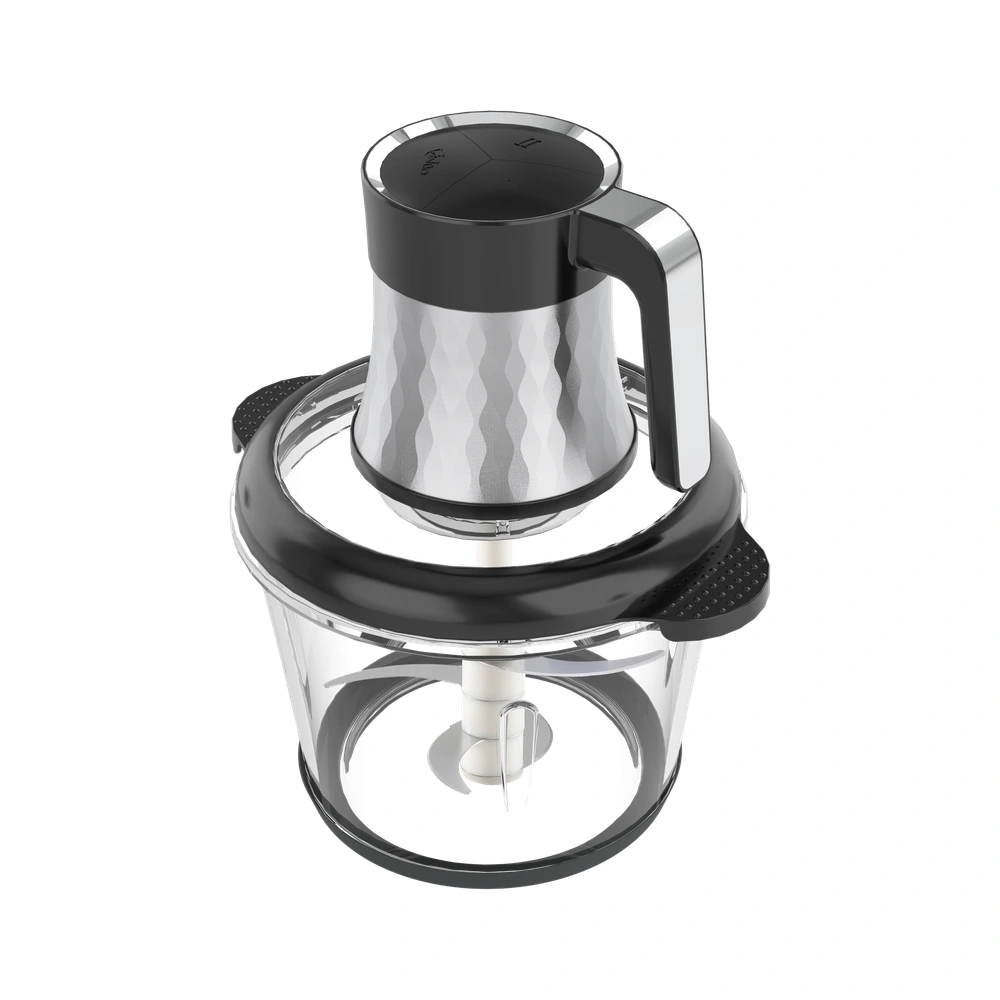 WH-04 2L food chopper with glass bowl, complete product view